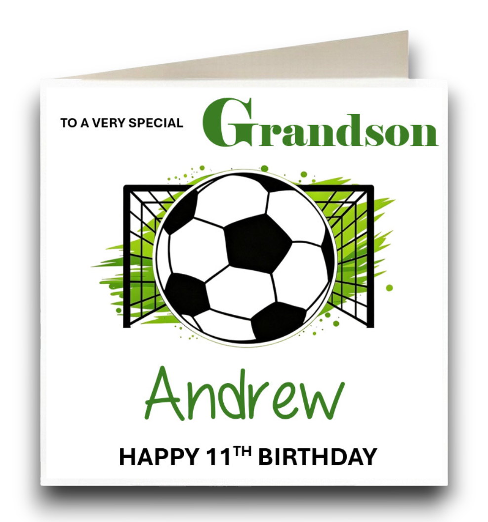 Personalised Boys Football Birthday Card Ref CB21
