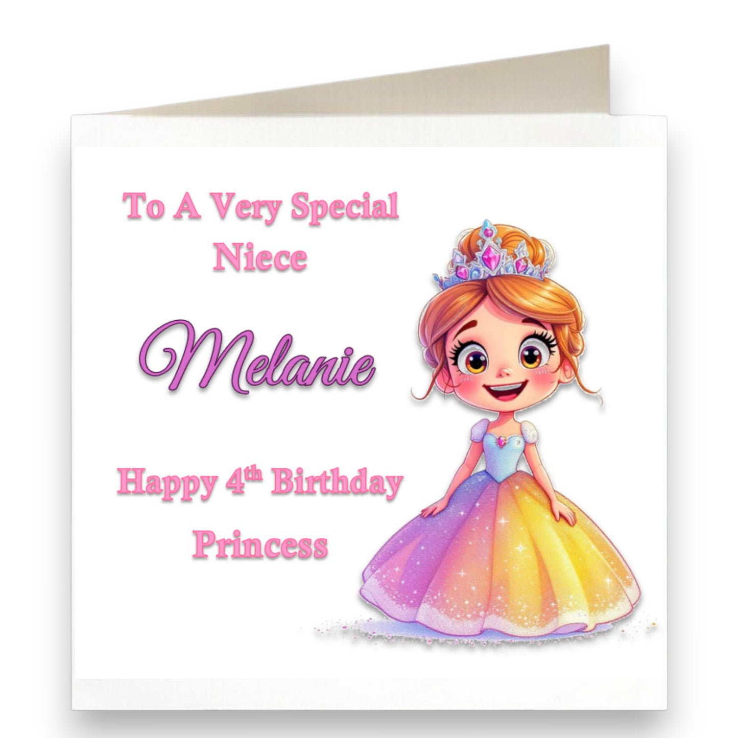 Personalised Princess Birthday Card Ref CB9