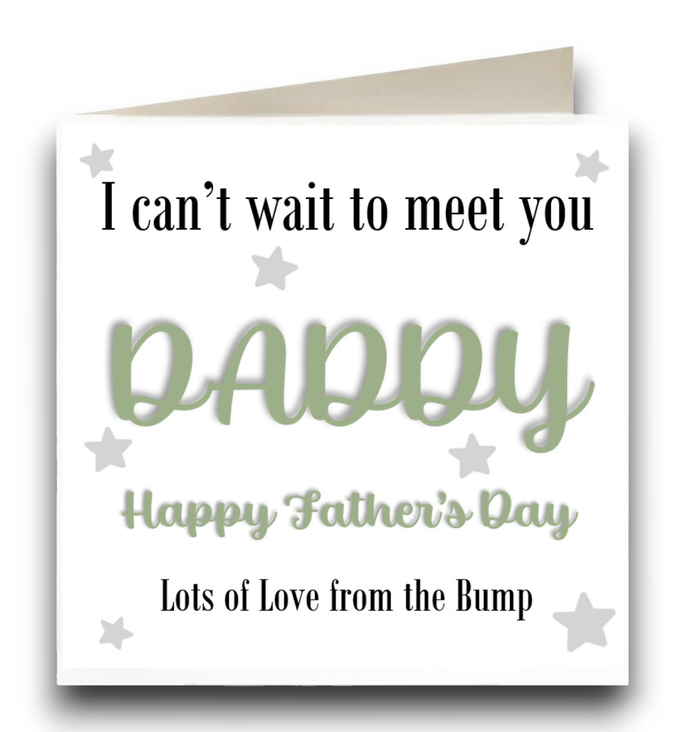Personalised Happy Father's Day Card From The Bump Ref CF10