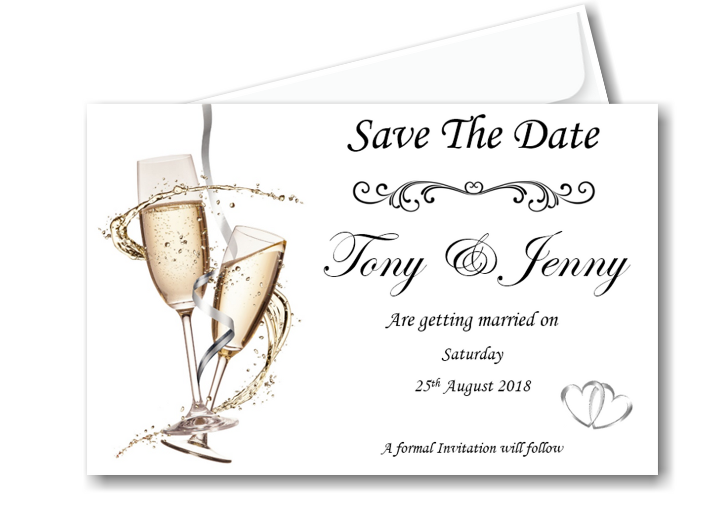 Save The Date Cards Ref SD2 Beautiful classic design that makes a bold statement