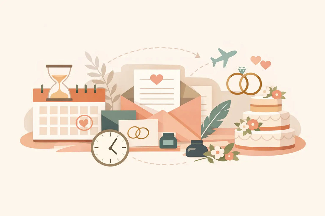 Wedding stationery timeline guide for couples