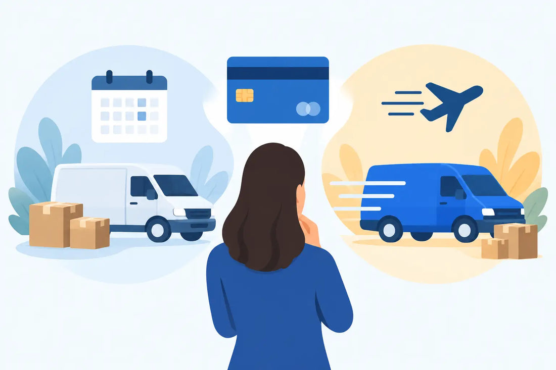 Standard Versus Express Card Delivery Choices