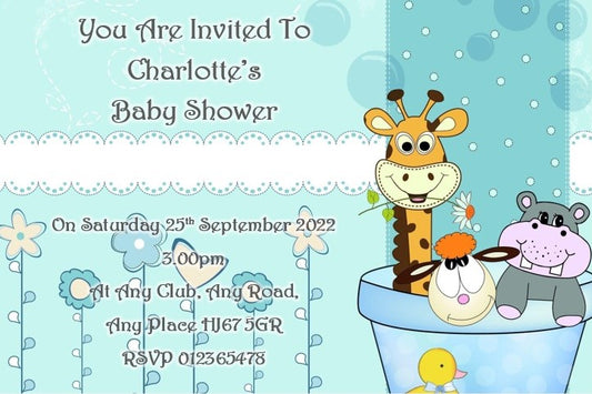 Beautiful Cute Baby Shower Invitations a classic timeless design Ref BS26