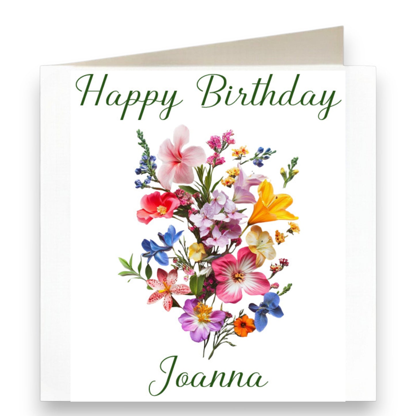 Personalised Floral Birthday Card Ref CB4