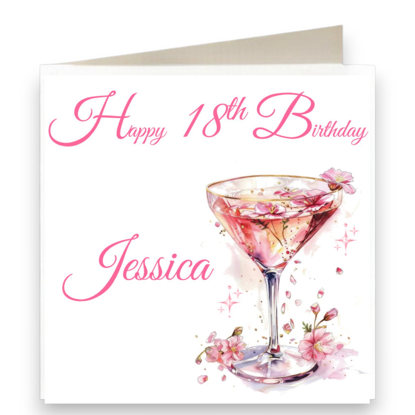 Personalised Cocktail Birthday Card Ref CB8