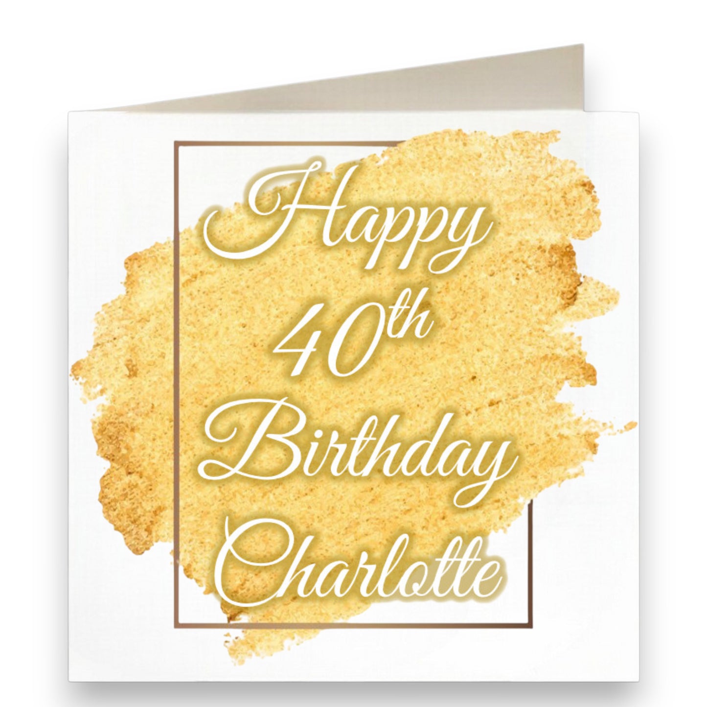Personalised Gold Flash Birthday Card Ref CD2