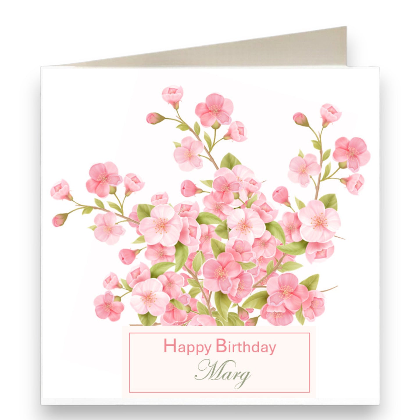 Personalised Pink Floral Birthday Card Ref CD32