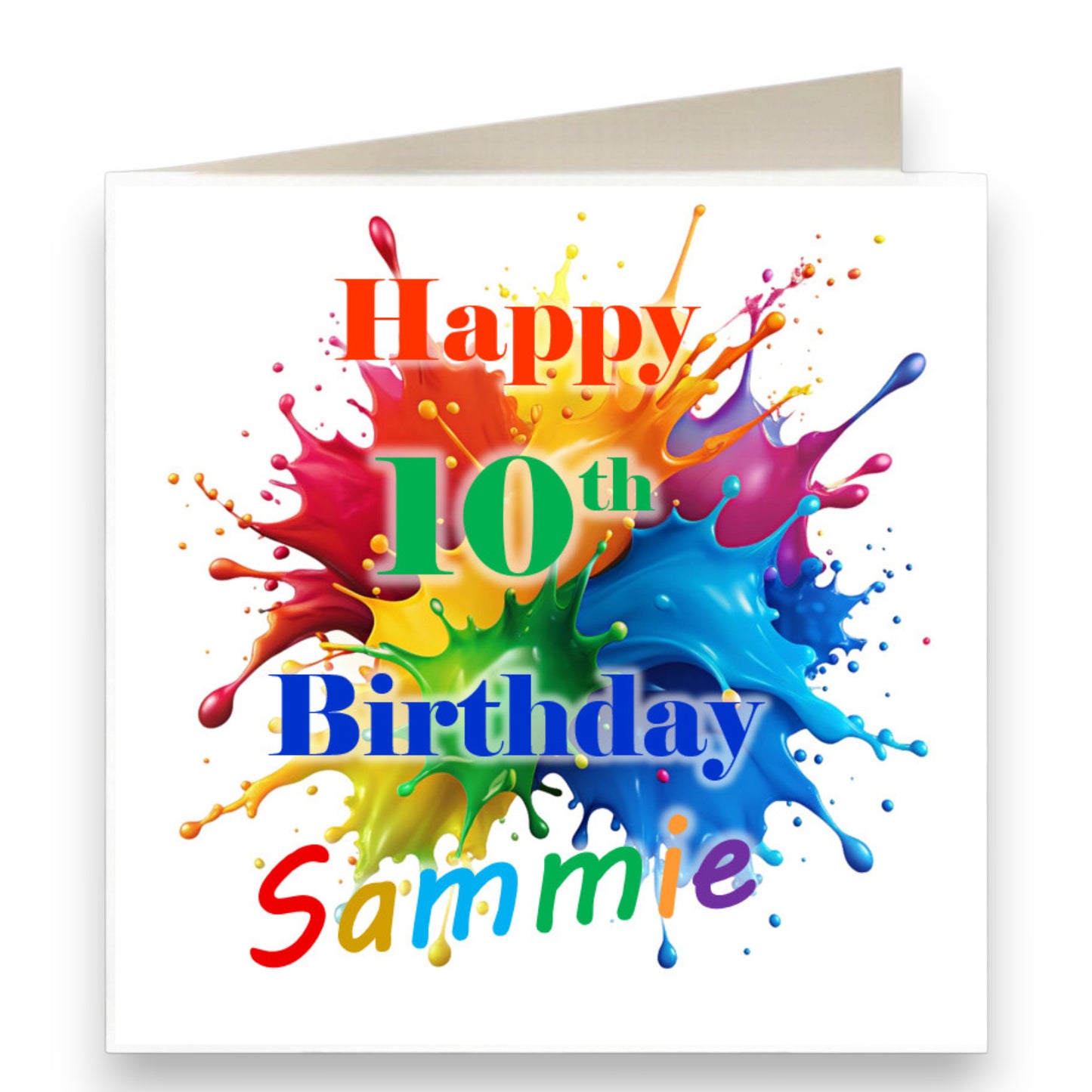 Personalised Multi Colour Birthday Card Ref CD6