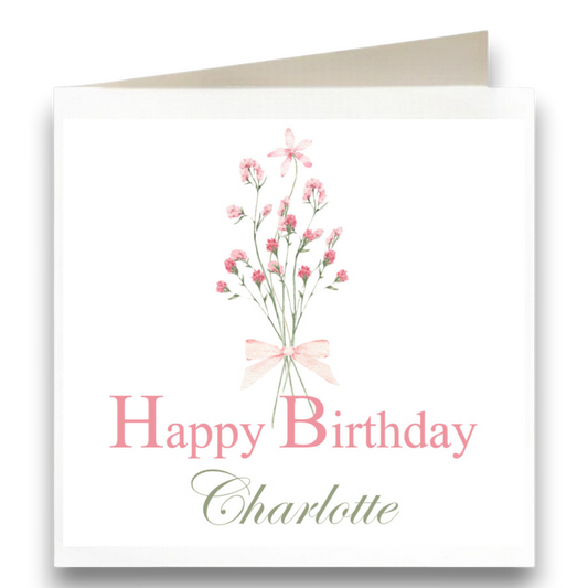Personalised Floral Birthday Card Ref CB1