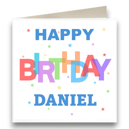 Personalised "Happy Birthday" Birthday Card Ref CD10