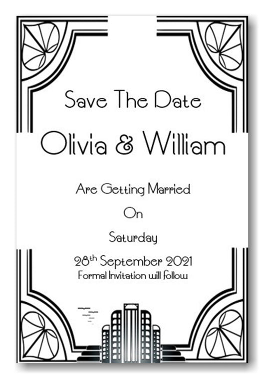 Unique Save The Evening Cards 1960's style Ref SE5