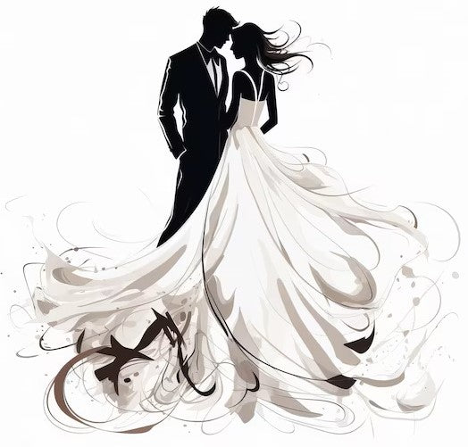 bride and groom wedding day  personalised invitations