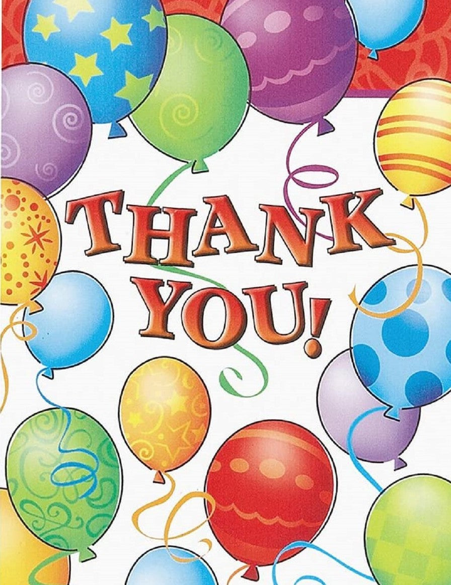 Birthday personalised thank you cards