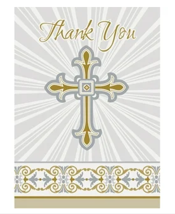 Christening personalised thank you cards