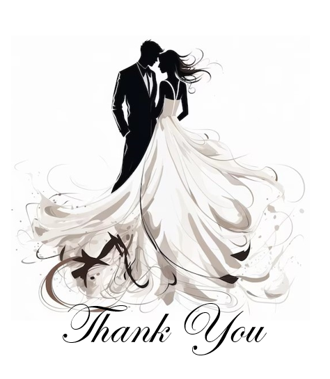 Wedding personalised thank you cards