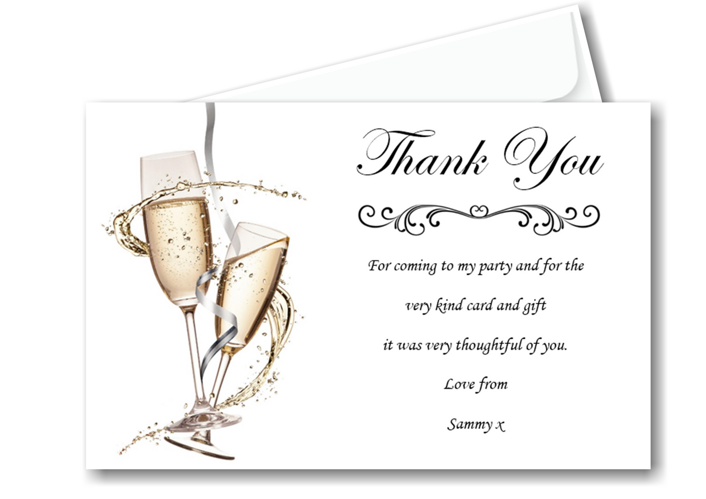 Wedding Thank You Cards Ref W2 A classic non fussy stylish design