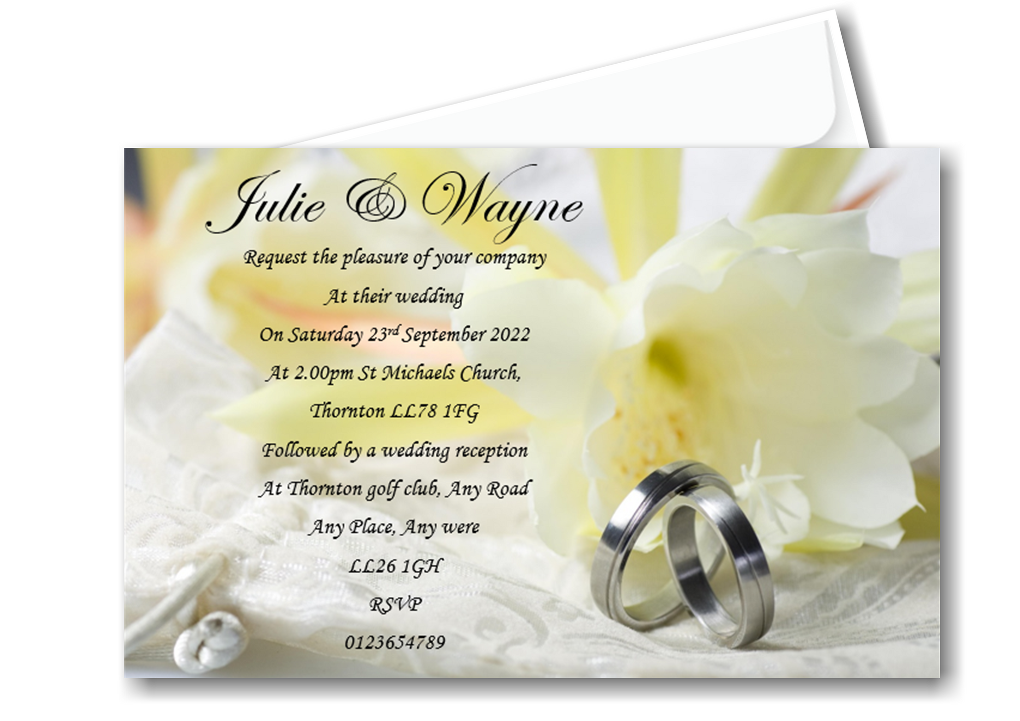 Pale Yellow Floral Bridal Shower Invitation, Yellow White Floral